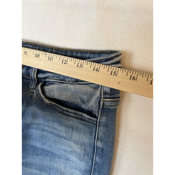 Kancan Signature HighRise Ankle Jeans 28 Blue Distressed Buckle Exclusive - Picture 3 of 9